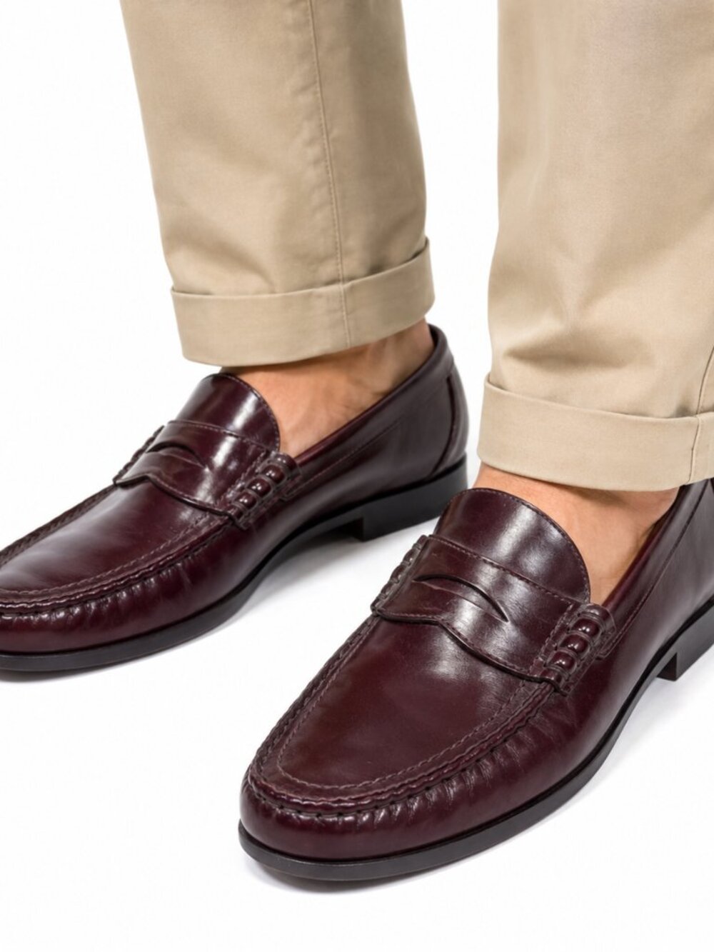 2/$30 Town Craft Brown Leather Slip On Penny Loafer Sz 9.5D
